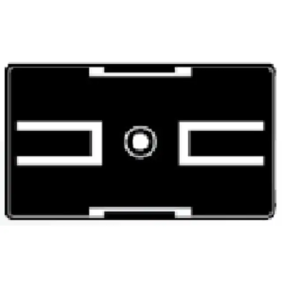 PORTA-TARGA PLA QUADRO 17X52 ADESIVO NERO - CEMBRE 35202N