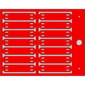 TARGH.MG-ETF SBS FISS.FASCETTA 13X57 MM RED - CEMBRE 64122-SBS