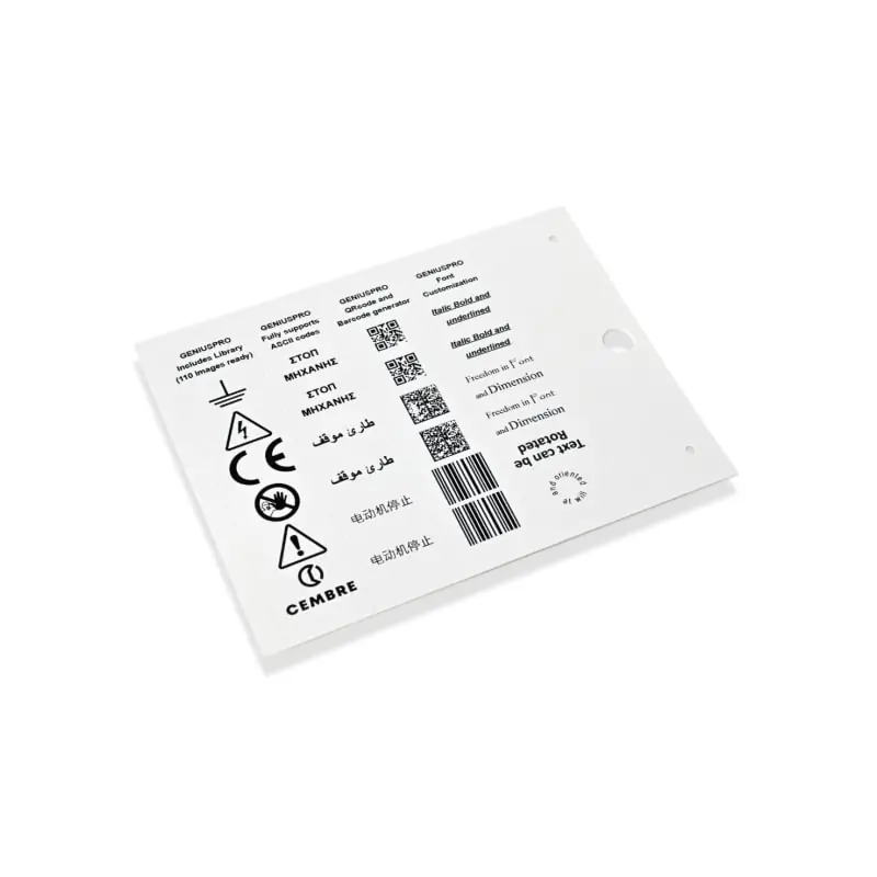 TARGH.MG-TAP GRIGIO 18X27 HALOGEN FREE - CEMBRE 47007-HF