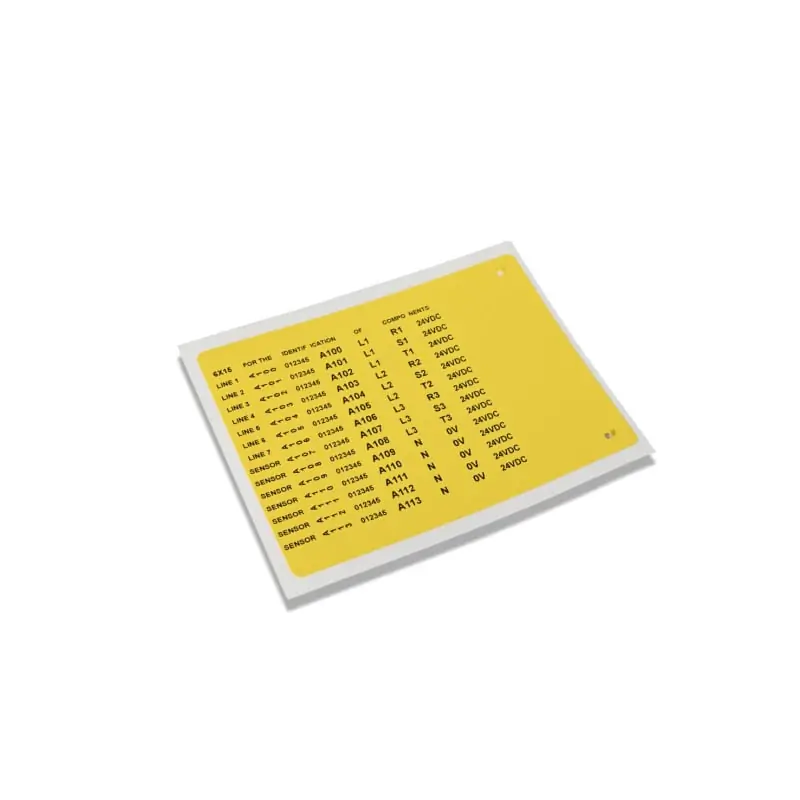 Et.MG-VCT ad.gialla-tela di vinile 105x100 - CEMBRE 48013