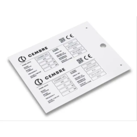 TARGA MG-VRT-R GRIGIO 52X107 HALOGEN FREE - CEMBRE 48703-HF