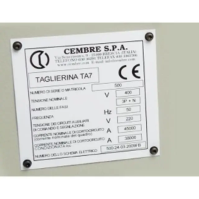 TARGA MG-VRT-R GRIGIO 50X100 HALOGEN FREE - CEMBRE 48811-HF