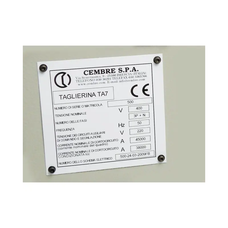 TARGA RIVETT.? 4MM MG-VRT-RH BIANCO 29X140 - CEMBRE 48932