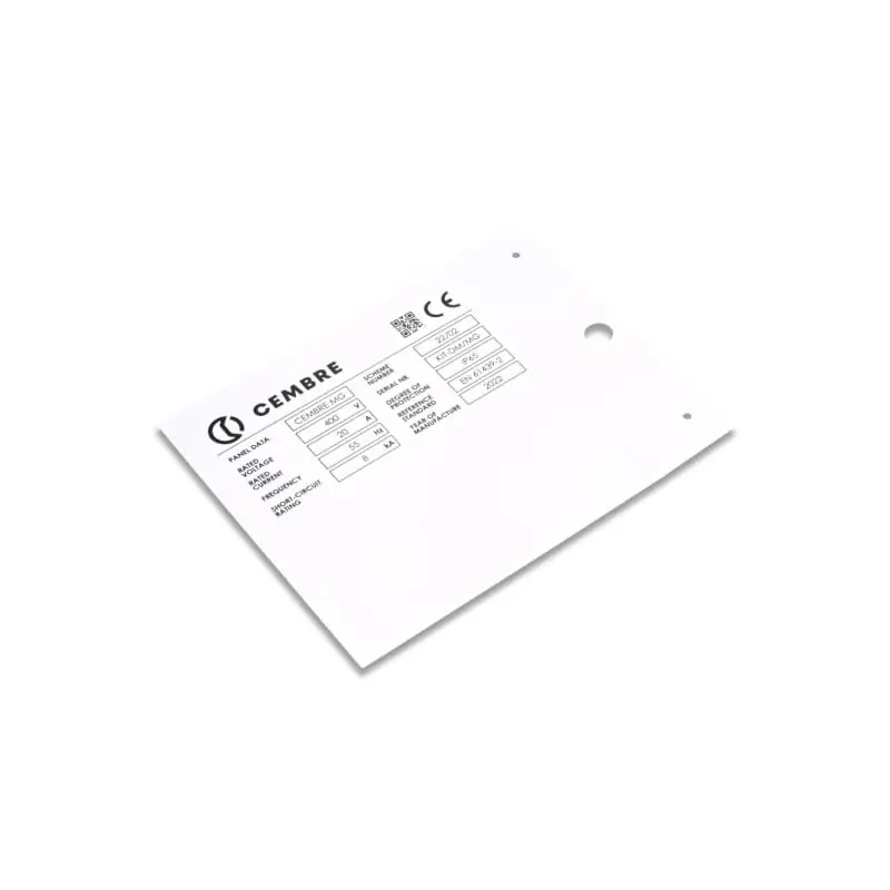 TARGA QUADRO MG-VRT-A AD.NERO PVC 25X80 - CEMBRE 88108