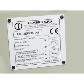 TARGA QUADRO MG-VRT-AH BIANCA PVC105X110 - CEMBRE 88912