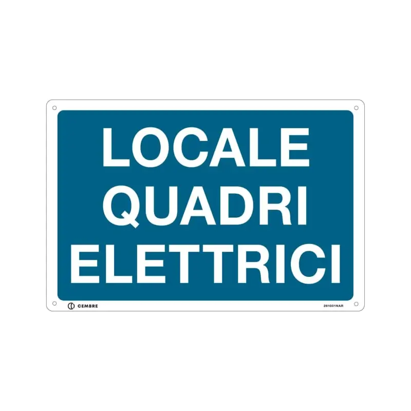 TARG.ALL.VS-I10 200X300 MM.LOCALI QUADR.ELE - CEMBRE 261001NAR