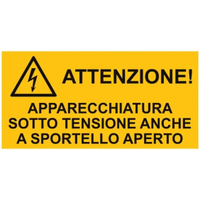 TARG.ALL.VS-I85 70X120 MM. SIMBOLO+TESTO - CEMBRE 268502AR