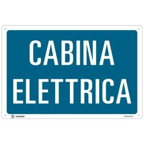 TARG.ALL.VS-I87 200X300 MM.CABINA ELETTRICA - CEMBRE 268701NAR