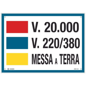 TARGA ALL.VS-I90 250X350MM. 20.000 V - CEMBRE 269011AR