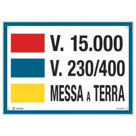 TARGA ALL.VS-I113 250X350MM. 15.000 V - CEMBRE 2611301AR