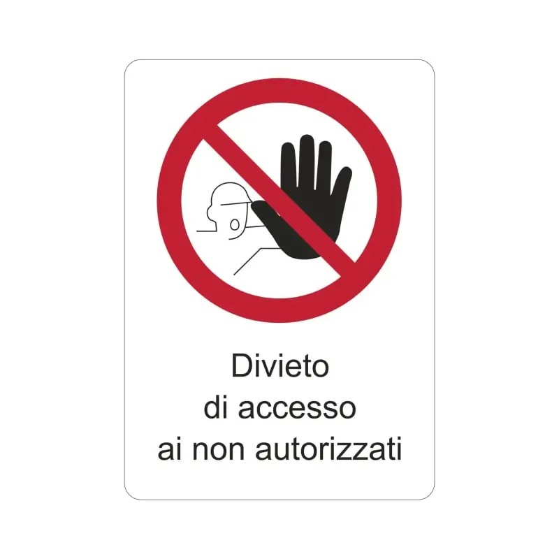 ETICH.DIVIETO PST-PSW DIM.92X65 MM.+ TESTO - CEMBRE 4302TA006
