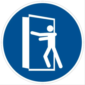 ETICH.PRESCR.MS-CD CHIUDERE LA PORTA 200MM. - CEMBRE 222304