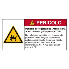 TARG.ALL.FS-RB 310X250 MM.PULSANTE DI SGANC - CEMBRE 243001RB002AR