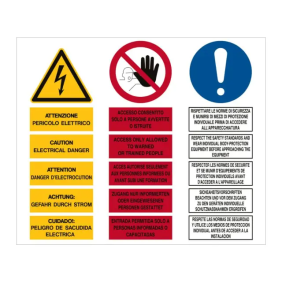 ETIC.VS-I150 IMP.ELETTR.150X180MM IN LINGUE - CEMBRE 2615000