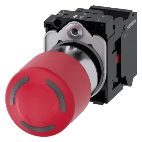 EMERG. STOP MUSHROOM PUSHB., 30MM, RED - SIEMENS 3SU11521GB203CW0