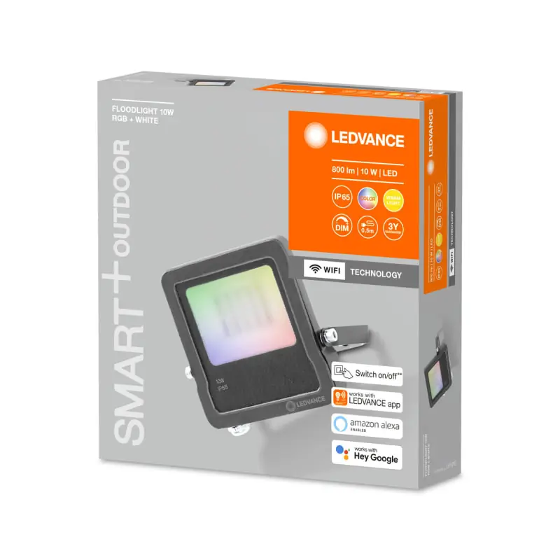 SMART OUTD WIFI FLOOD 10W RGBW DG  LEDV - LEDVANCE SPA LUM474604WF