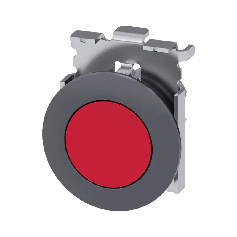 PULS. PIATTO PASSO-PASSO ROSSO 30MM - SIEMENS 3SU10600JA200AA0