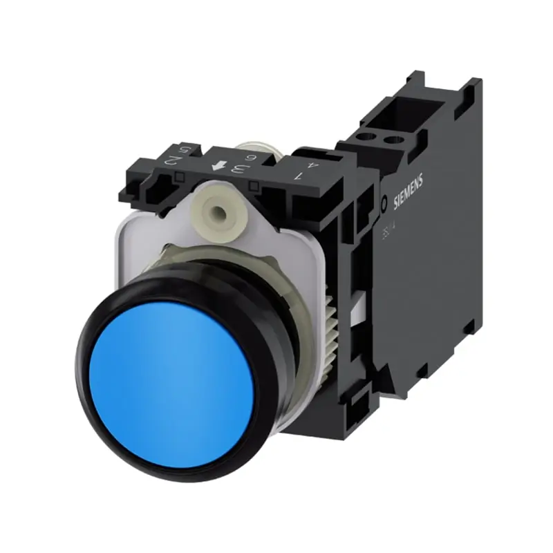 PULS.PIATTO MOMENT.PLAST.BLU 1NO+1NC MOLL - SIEMENS 3SU11000AB503FA0