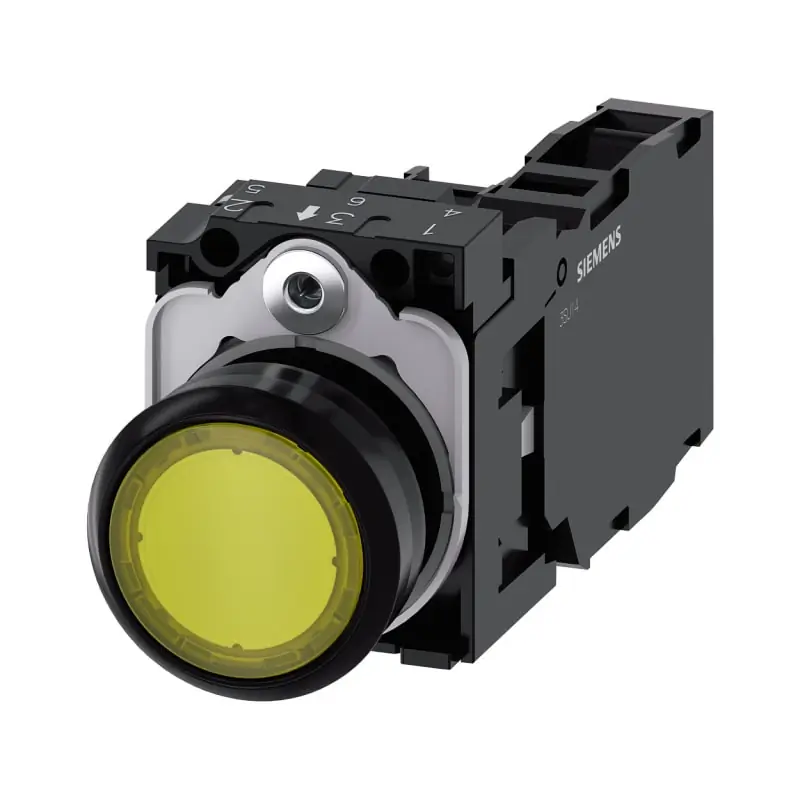 PULS.LUM.PLAST.GIAL.MOMENT 1NO+1NC LED24VE - SIEMENS 3SU11020AB301FA0