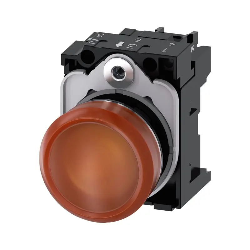 IND.LUM.AMBRA LENTE LISCIA LED 24V UC - SIEMENS 3SU11526AA001AA0