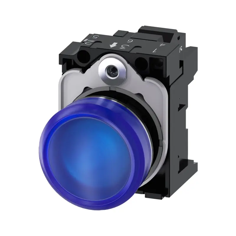 IND.LUM.BLU LENTE LISC.MOLL.LED 24V UC - SIEMENS 3SU11526AA503AA0