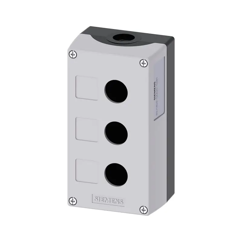 PULSANTIERA VUOTA GRIGIA 3 FORI - SIEMENS 3SU18030AA000AB1