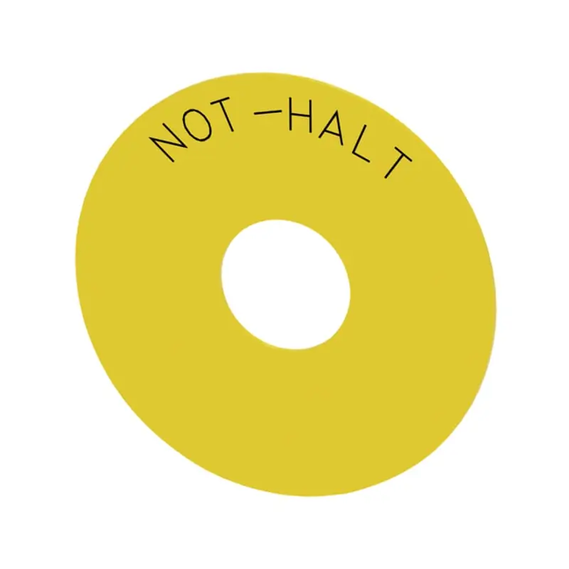 TARGH.GIALLA NOT-HALT DIAM.EXT. 75MM - SIEMENS 3SU19000BC310AT0