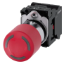EMERG. STOP MUSHROOM PUSHB., 30MM, RED - SIEMENS 3SU11521GB203PW0
