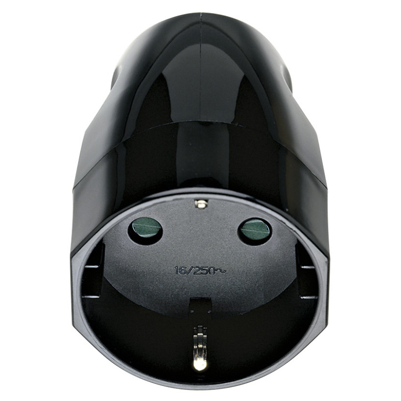 Presa 2P+T 16A tedesco assiale nero - Vimar 00250
