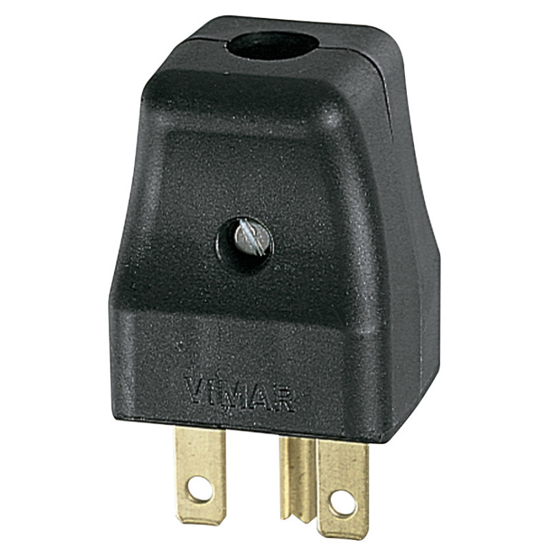 Spina 2P+T 15A USA nero - Vimar 01105