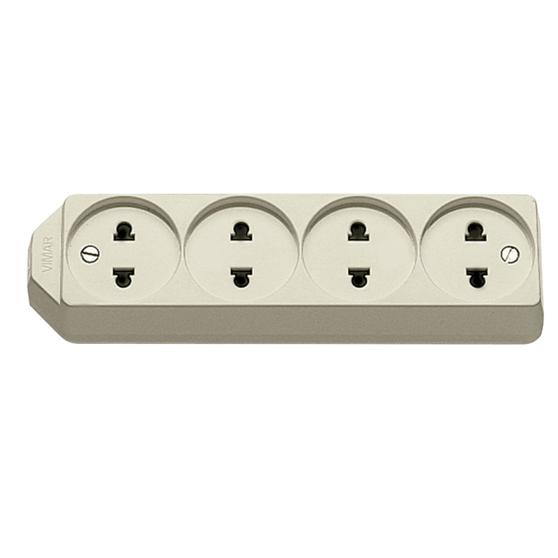 Presa mult. 4USA+EU avorio - Vimar 01271