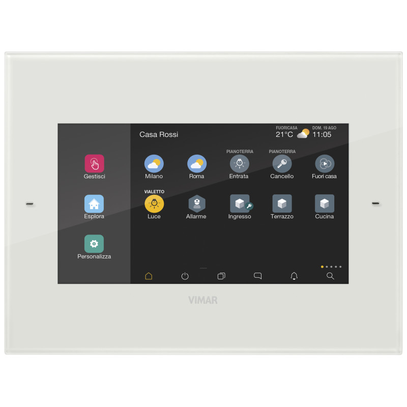 Touch screen domotico IP 7"" PoE bianco - Vimar 01422.B