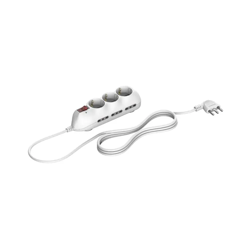 multip - SLOT9 6+3 prese,sp.16A+int/sful bi - BTicino 3699DBF