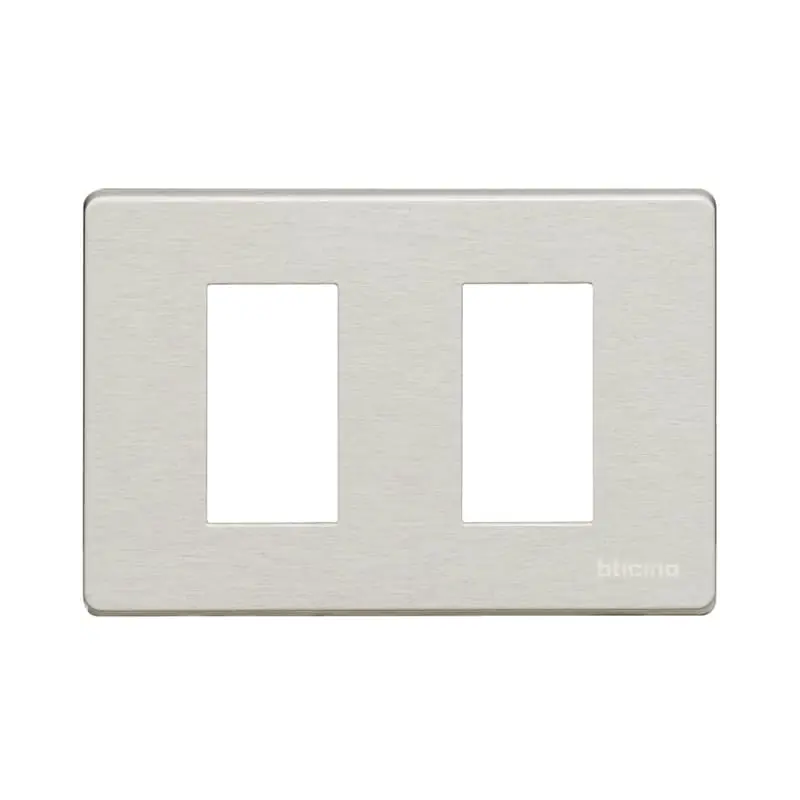 magic - placca 2P alluminio - BTicino 503/2A/AL