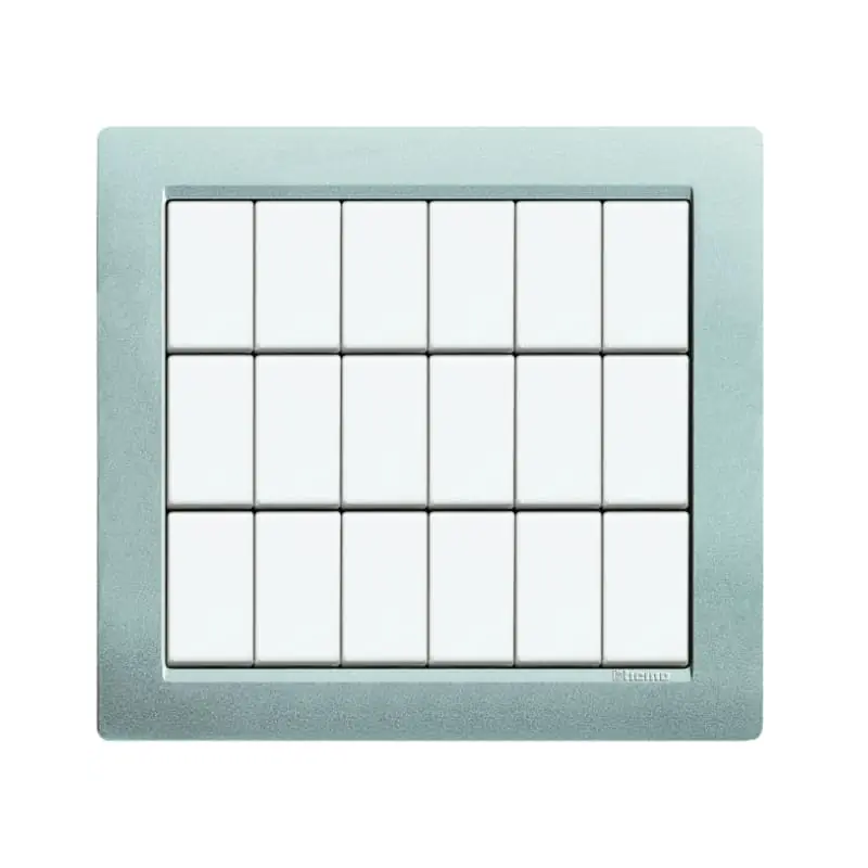 matix - placca 6+6+6p silver - BTicino AM4818SL