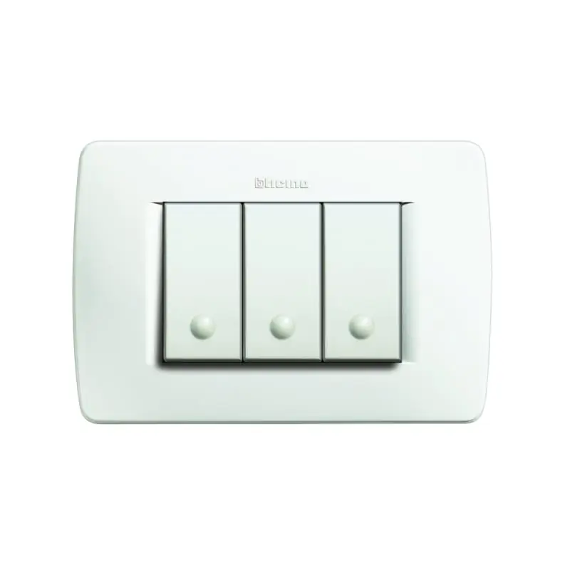 luna - placca 3P bianca - BTicino C4803BN