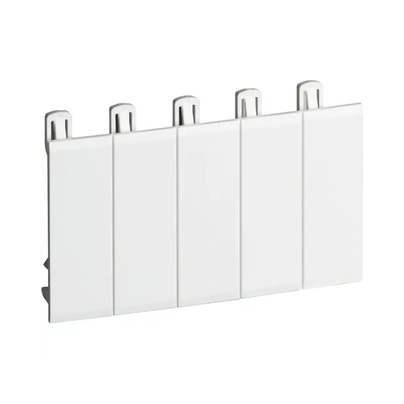 Copriforo bianco 5DIN con prefratt 1/2 mod - BTicino F215FP