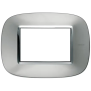 axolute - placca 3P alluminio Axolute - BTicino HB4803XC