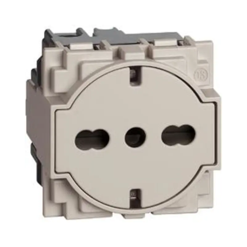 L.NOW - presa flat 16A std ger-ita sabbia - BTicino KM4140A16F