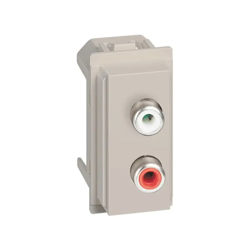 L.NOW - modulo doppio RCA sabbia - BTicino KM4269R