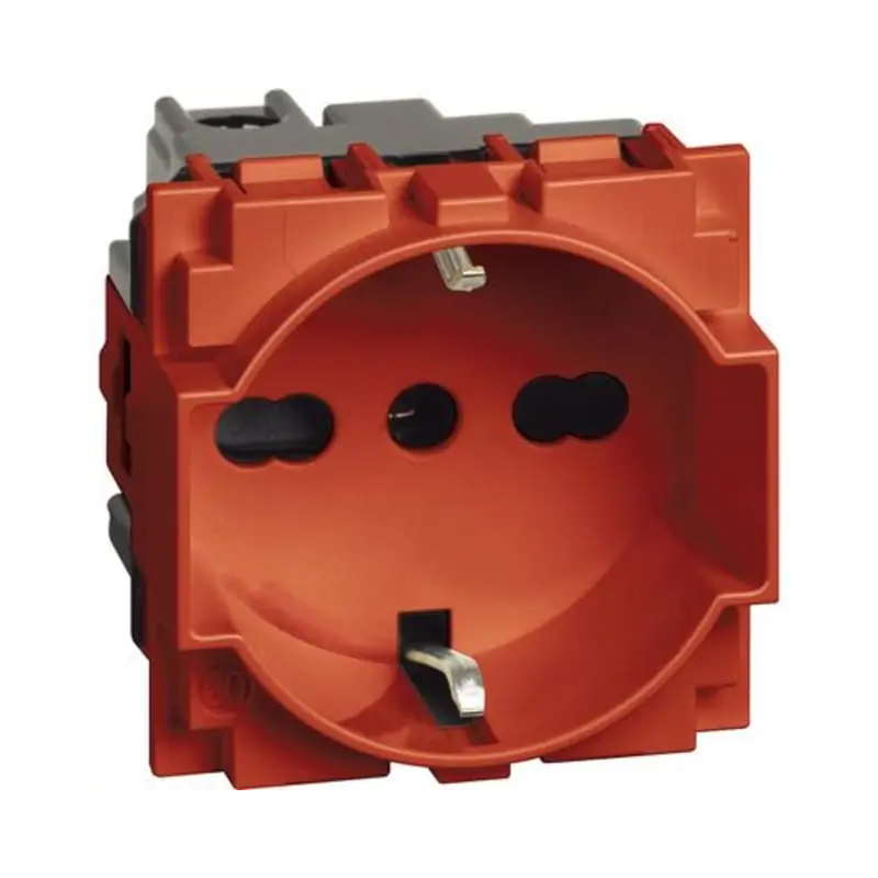 L.NOW - presa UNEL e bipasso 10/16A rossa - BTicino KR4140A16