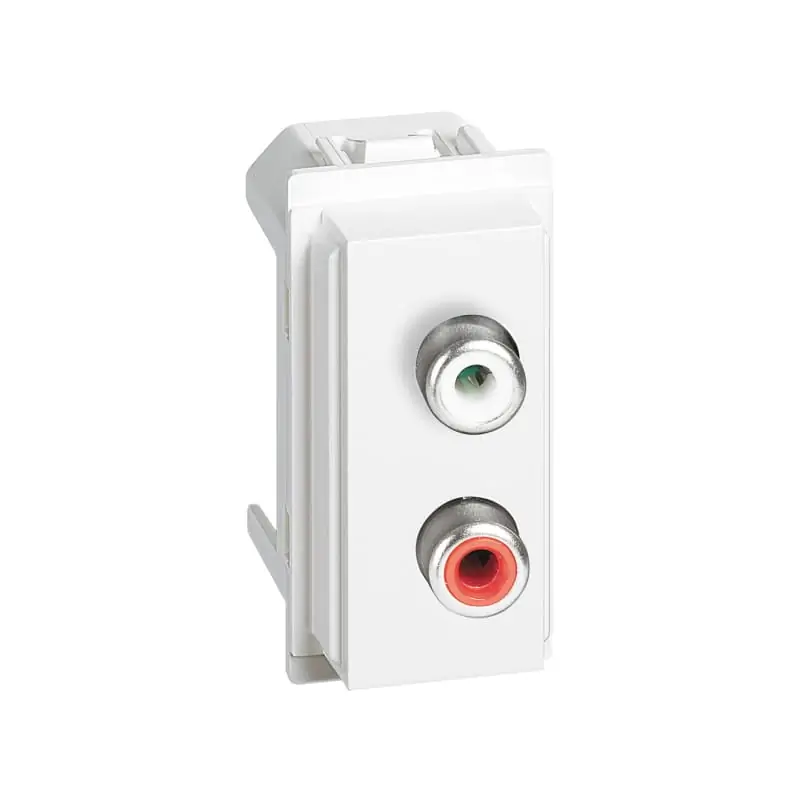 L.NOW - modulo doppio RCA bianco - BTicino KW4269R