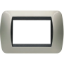 living int - placca 3 posti titanio chiaro - BTicino L4803TC