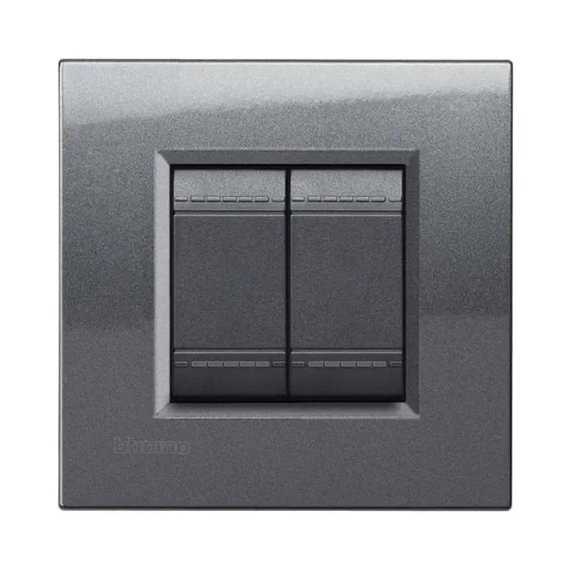 LL - placca 2P acciaio - BTicino LNA4802AC