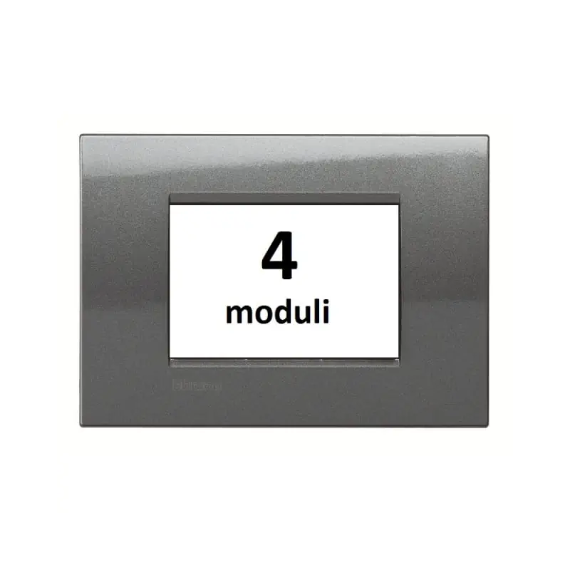 LL - placca 4P acciaio - BTicino LNA4804AC