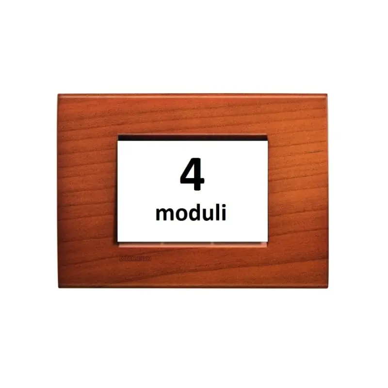 LL - placca 4P ciliegio americano - BTicino LNA4804LCA