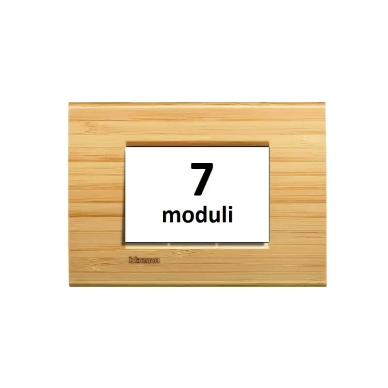 LL - placca 7P bamboo - BTicino LNA4807LBA