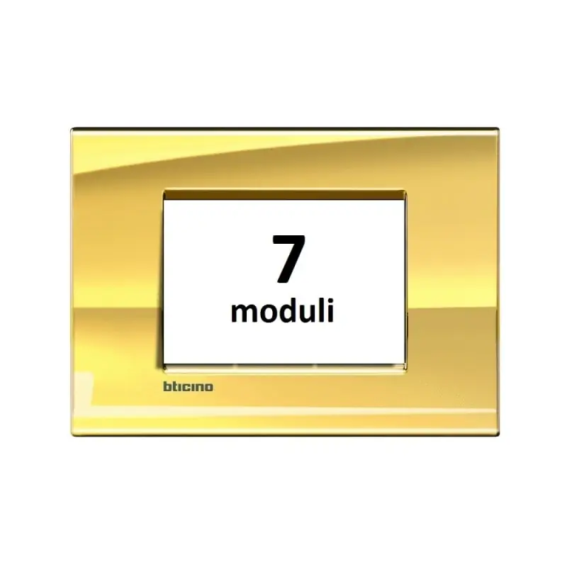 LL - placca 7P oro freddo - BTicino LNA4807OA