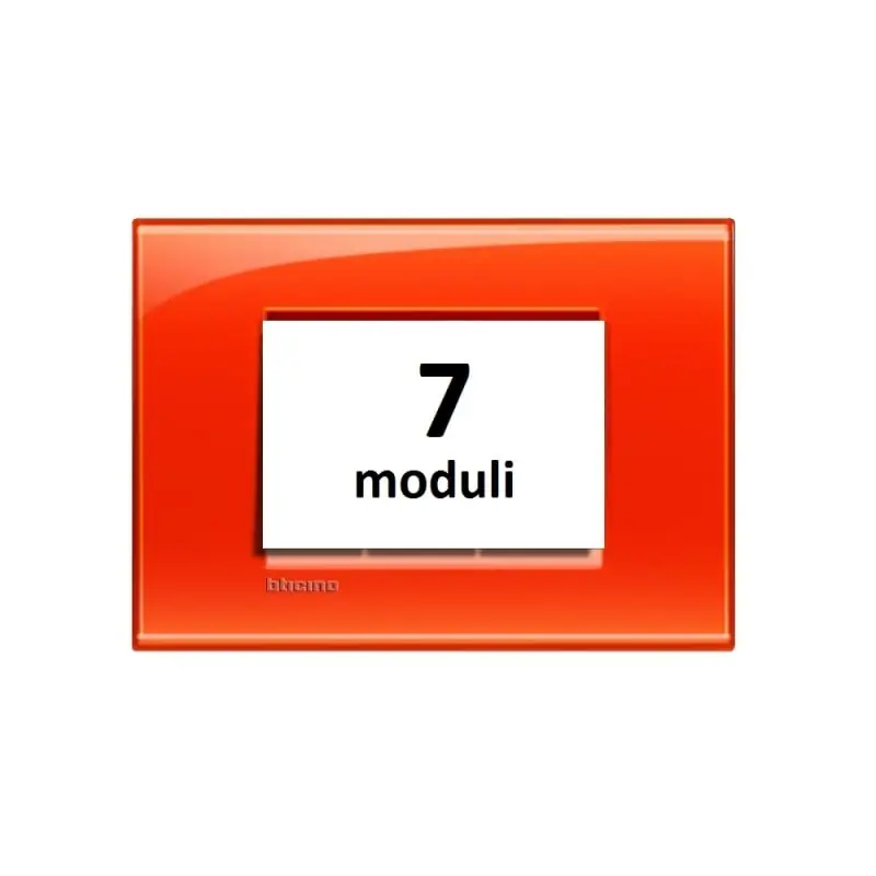 LL - placca 7P arancio - BTicino LNA4807OD