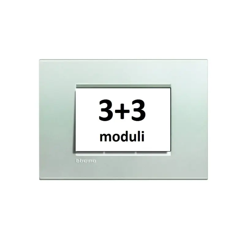 LL - placca 3+3P argento - BTicino LNA4826AG